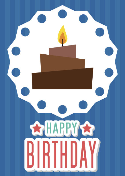 海报卡片插图图形矢量祝你生日快乐图片下载