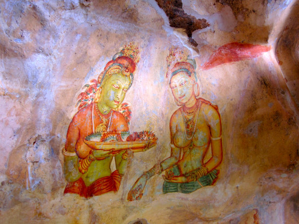 古老的西格里亚壁画图片下载