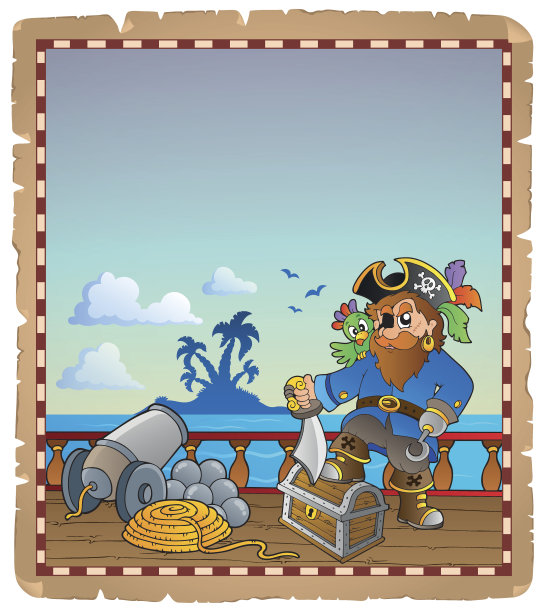 羊皮纸与海盗船甲板1图片下载