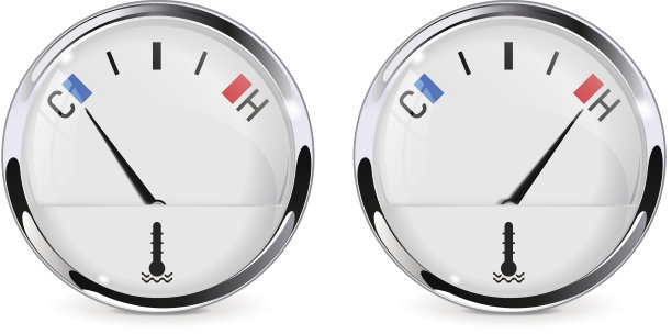 温度计-汽车温度计。冷热水平图片下载