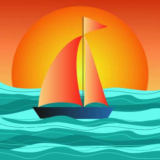 海上的小船图片下载