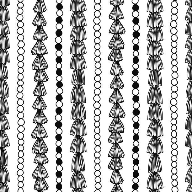 手绘快乐的生日背景与时尚的花环图片下载