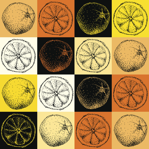 橙色的几何背景图片下载