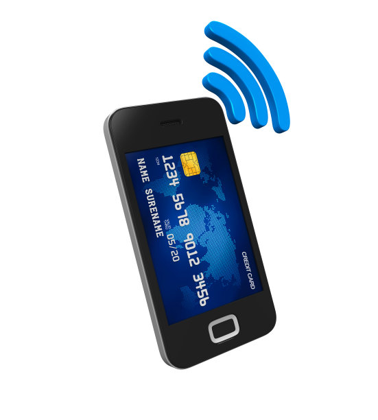 带有信用卡的智能手机图片下载