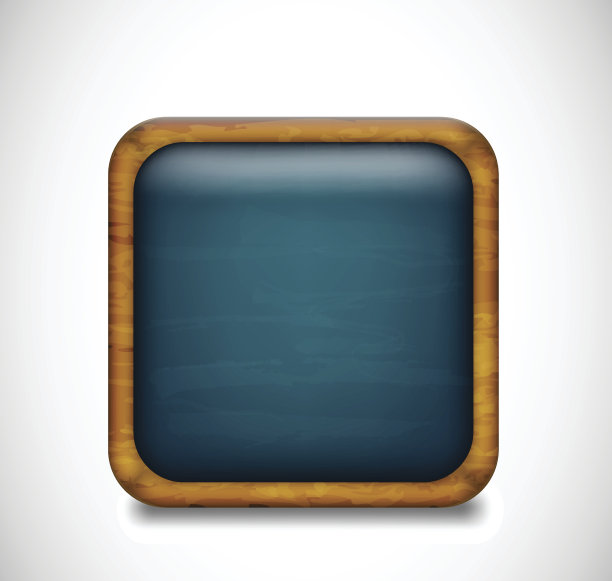 蓝色的应用图标。向量图片下载