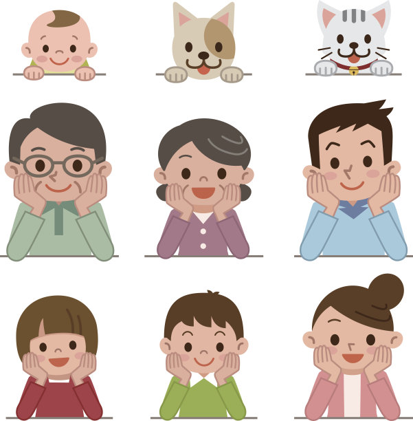 幸福家庭的微笑图片下载