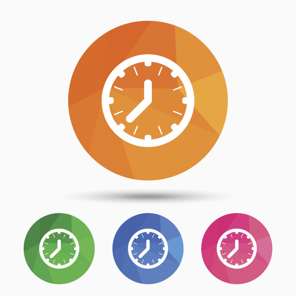 时钟时间符号图标。机械表的象征。图片下载