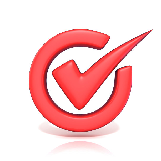 红色的正确标记在圆圈里。三维渲染图片下载