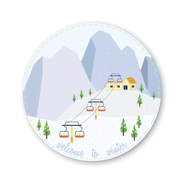 欢迎来到冬季图标图片下载