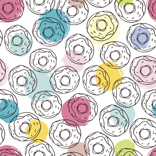 无缝模式与甜甜圈。图片下载