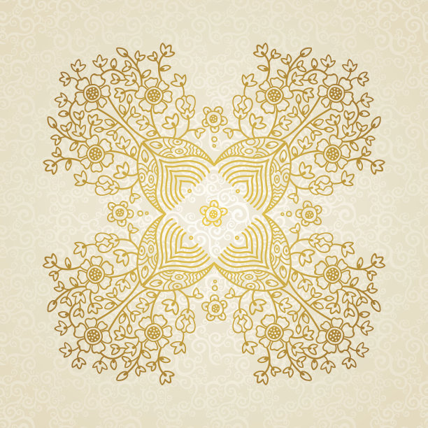 矢量复古模式在东方风格。图片下载