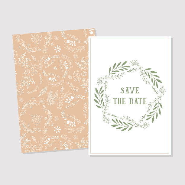 婚礼请柬模板图片下载