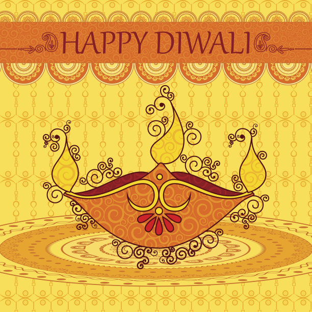 排灯节装饰diya为印度的光节图片下载