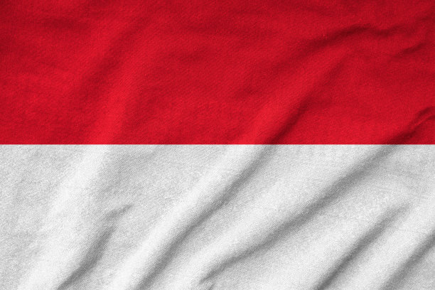 折边印尼国旗图片下载