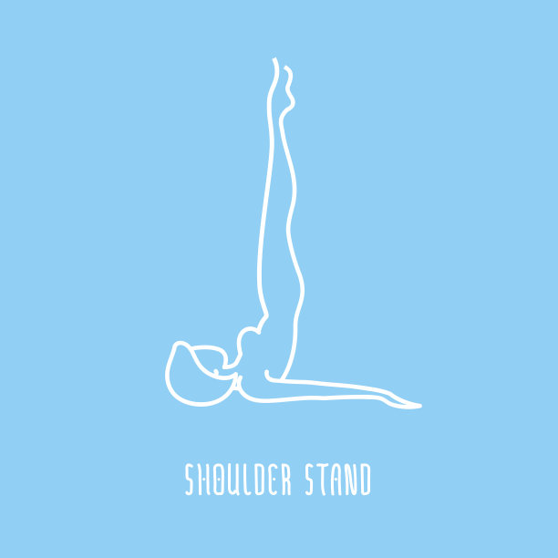 瑜伽线性图标图片下载