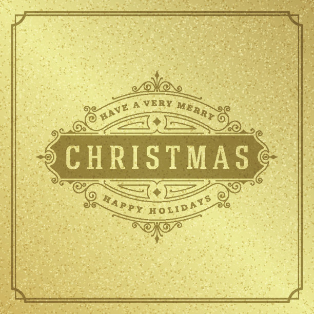 圣诞快乐排版贺卡设计图片下载