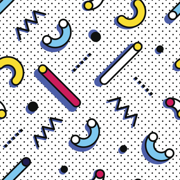 复古风格的无缝图案素材图片