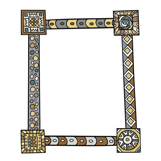 基本rgb装饰框架抽象，几何元素图片下载