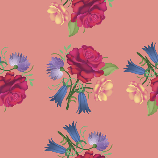 无缝的增长模式。矢量图图片下载