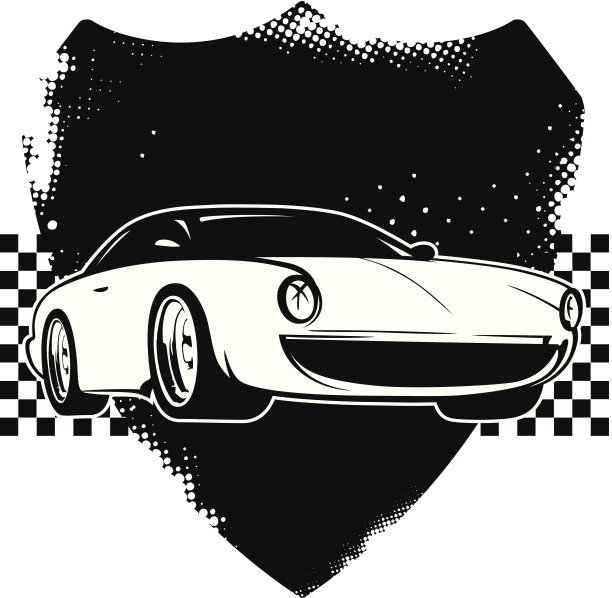 带着垃圾盾的经典超级跑车图片下载