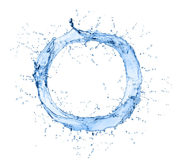 水花收集孤立在白色图片下载