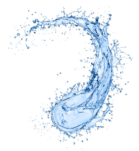水花收集孤立在白色图片下载