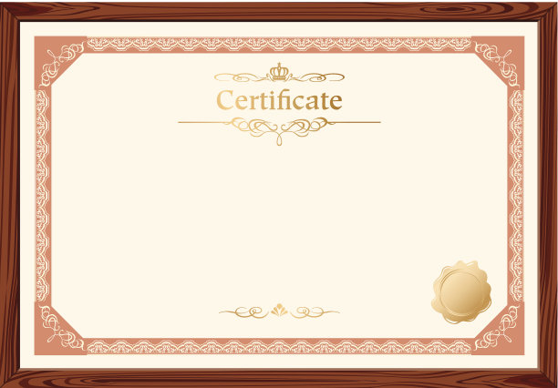 retro frame证书模板向量图片下载