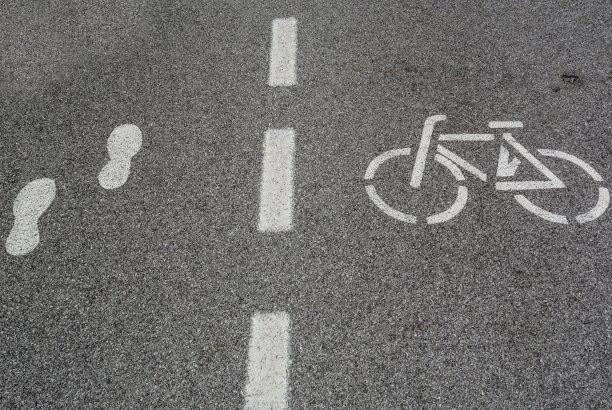 行人和自行车道标志图片下载