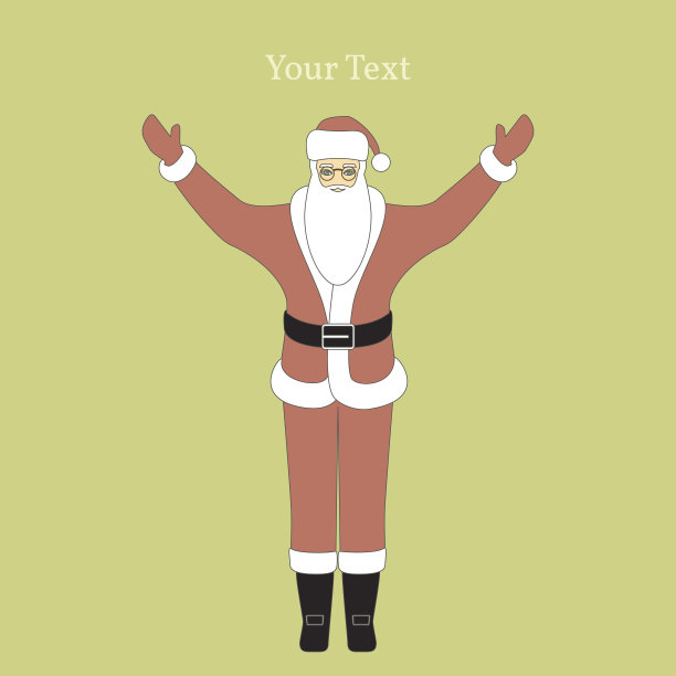 可爱的圣诞老人。图片下载