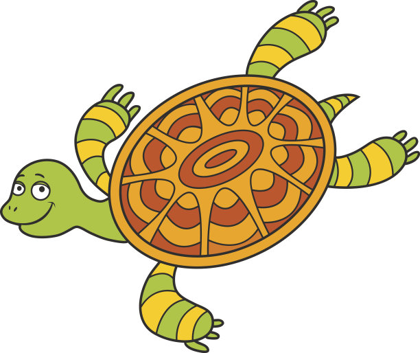 快乐海龟卡通图片下载