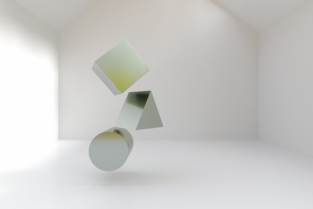 空房间中的抽象多边形图片下载