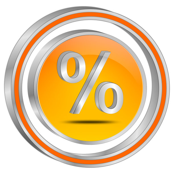 折扣按钮- 3D插图图片下载