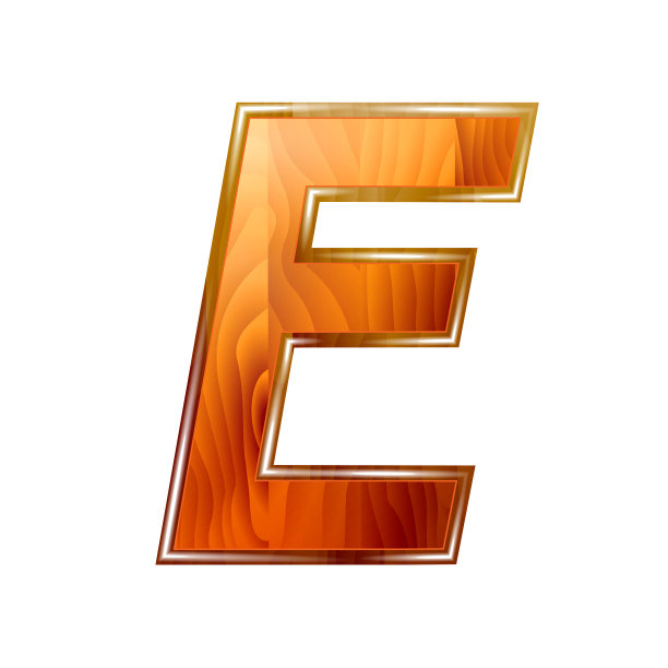 字母木制，字母E图片下载