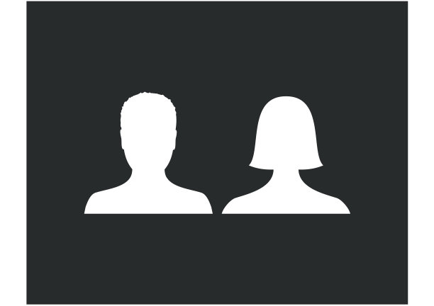 默认的男性和女性头像头像图标。男人和女人照片占位符图片下载