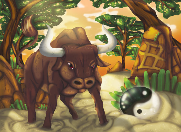 十二生肖中的牛图片下载