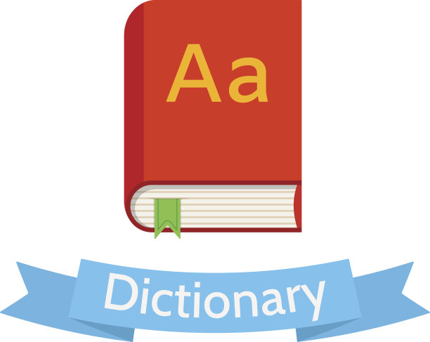 矢量平面风格字典插图图片下载