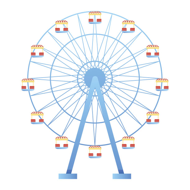 马戏团和游乐园矢量插图图片下载