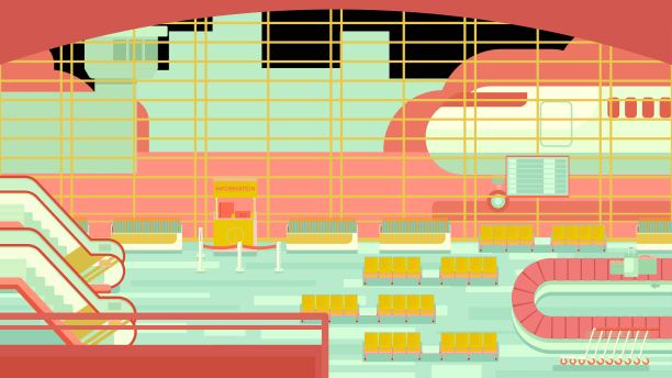 机场大厅背景图片下载