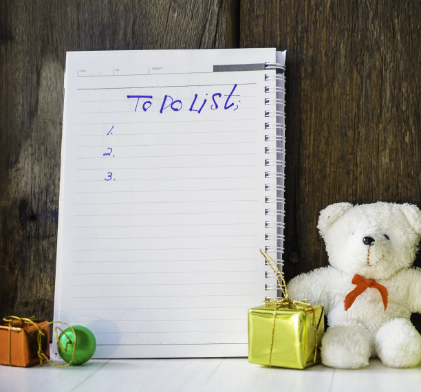 用北极熊和礼物盒做清单图片下载