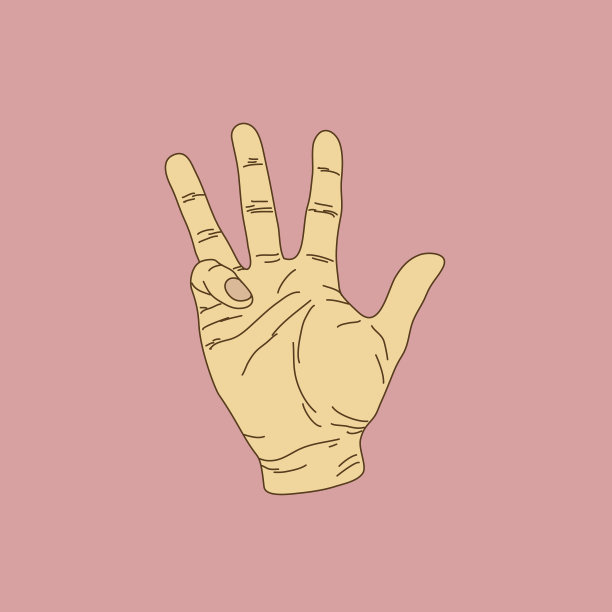 彩色背景下的人手特写镜头图片下载