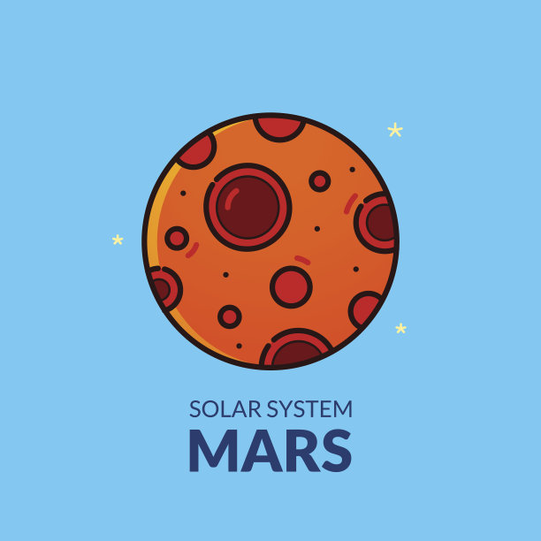 类地行星火星矢量插图素材图片