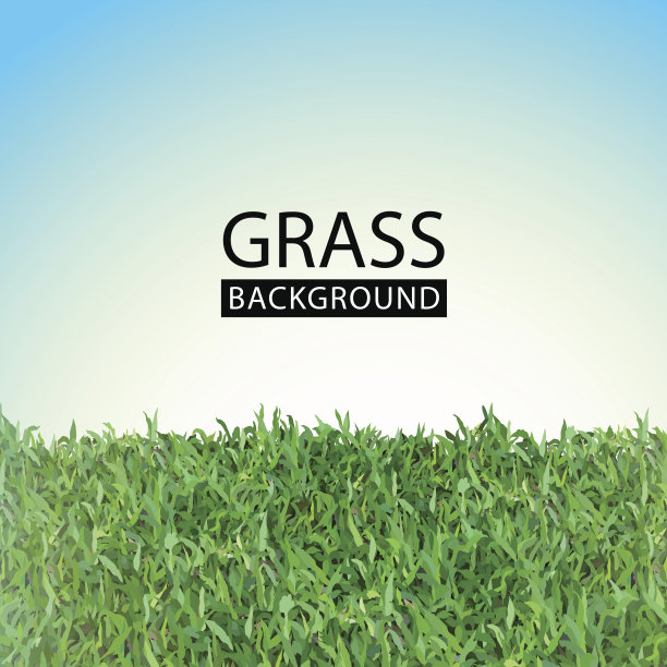 绿草草坪，蓝天图片下载