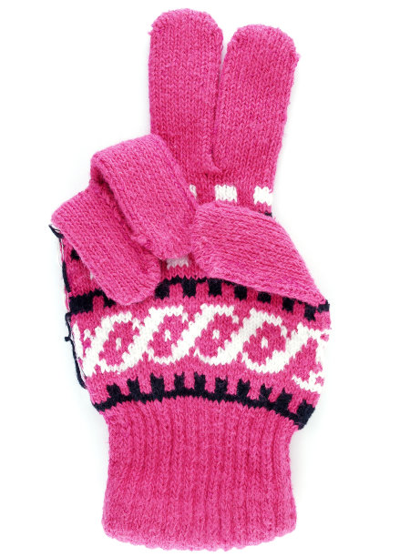 冬天的手套，代表胜利的手图片下载