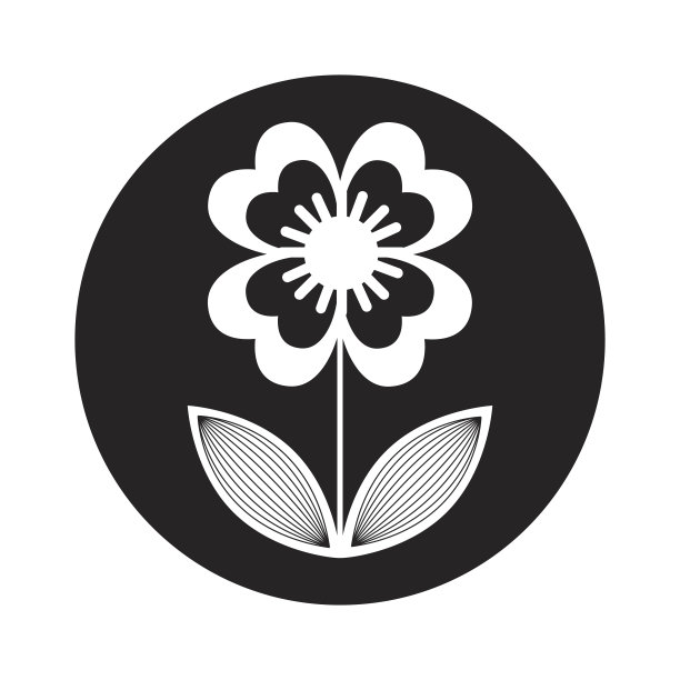 可爱的花朵孤立图标图片下载