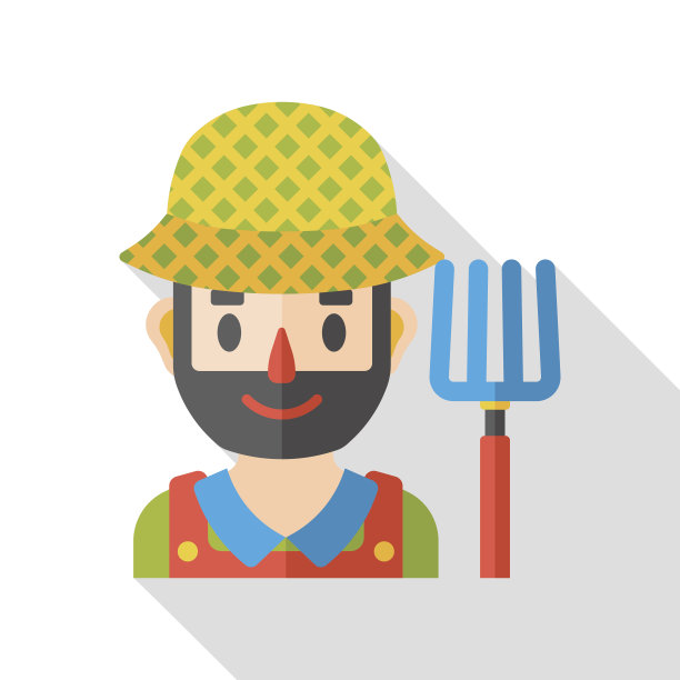 农民职业人物扁平图标图片下载