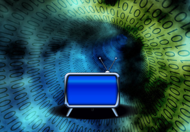 在二进制隧道复古电视图片下载