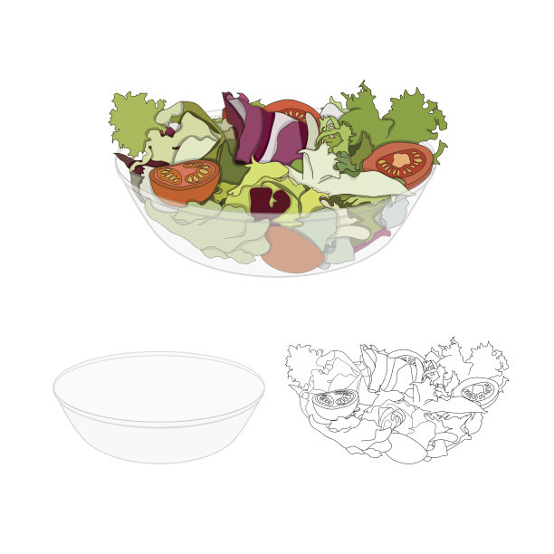 沙拉碗健康食物图片下载