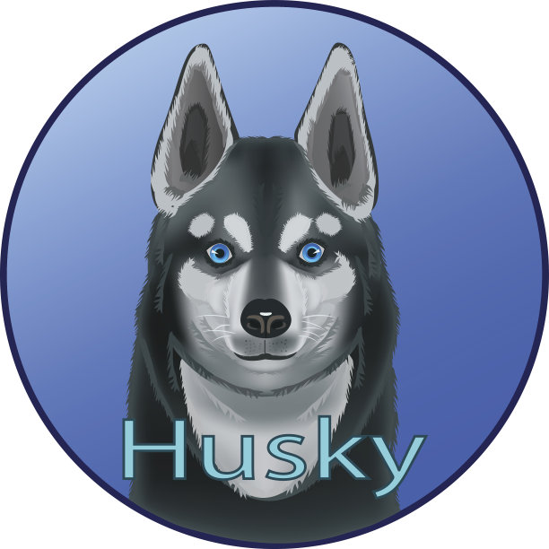 眼睛天空狗哈士奇图片下载