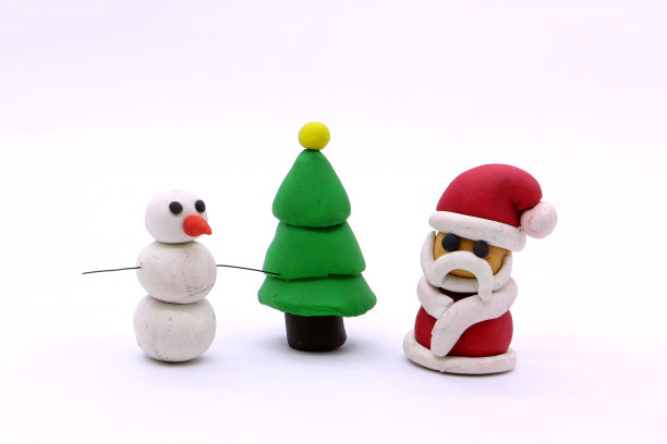 3D圣诞老人和雪人手工制作图片下载