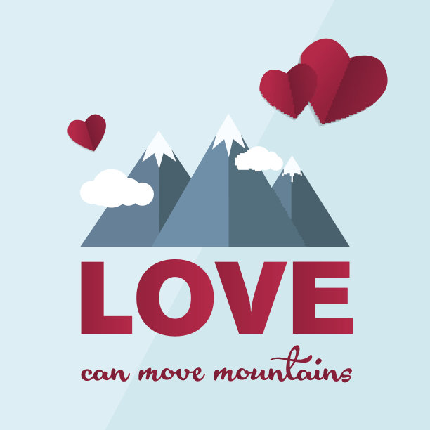 情人节祝福卡矢量插图背景图片下载